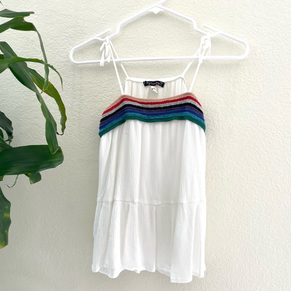Girls’ linen spaghetti strap top